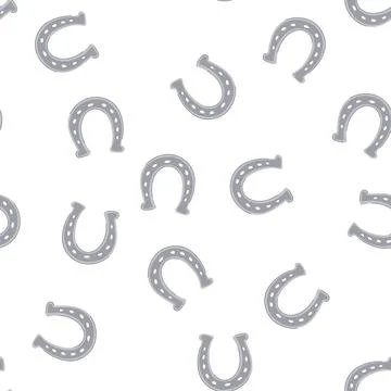 Pattern lucky horseshoe cartoon vector Stock Illustration
