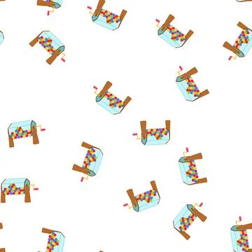 Pattern lucky lotto ball machine cartoon vector Illustrazione stock