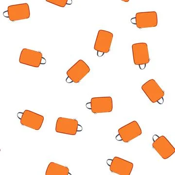 Pattern luggage packing cube cartoon vector Stock Illustration