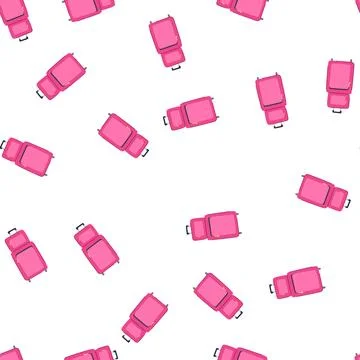 Pattern luggage suitcase cartoon vector 库存插图