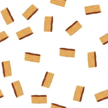 Pattern lumber wood log cartoon vector 스톡 일러스트