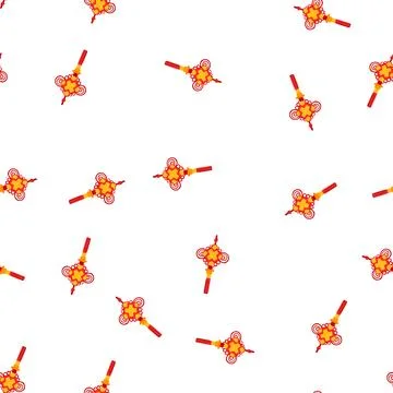 Pattern lunar chinese lucky knot cartoon vector イラスト素材