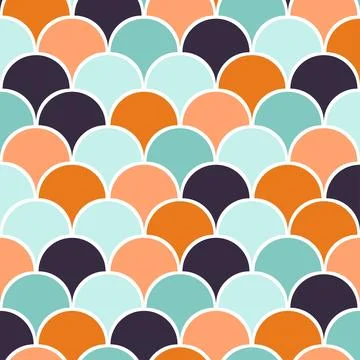 Pattern for Lunar New Year decoration, abstract scales and half circular design Stock Illustration