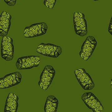 Pattern lunch dolma sketch hand drawn Stock Illustration