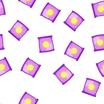 Pattern lunchbox snack pack cartoon vector Illustrazione stock