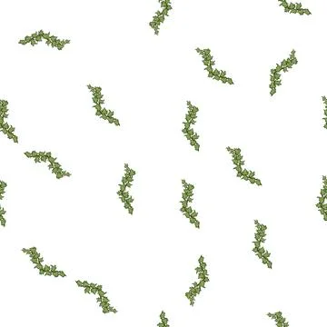Pattern lush green ivy cartoon vector Illustrazione stock