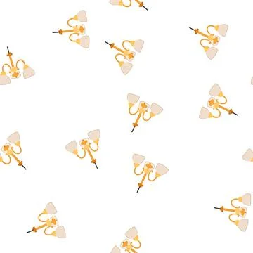 Pattern luxury chandelier cartoon vector Stock Illustration