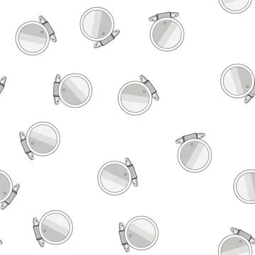 Pattern luxury table mirror cartoon vector Stock Illustration