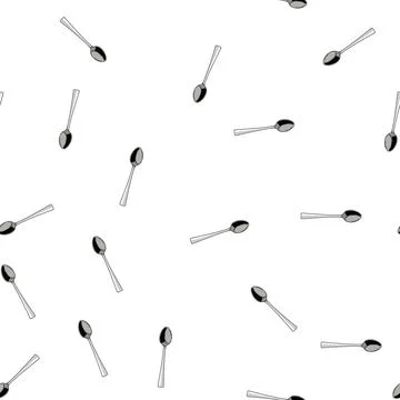Pattern luxury tea spoon cartoon vector Stock Illustration