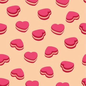 Pattern with macarons Illustrazione stock