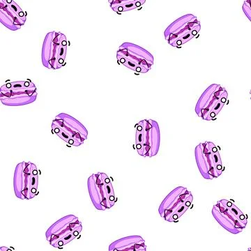 Pattern macaroon macaron character cartoon vector Stockillustratie