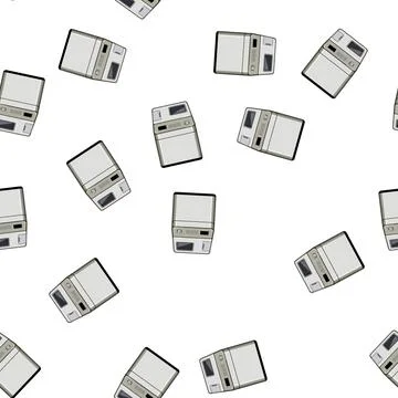 Pattern machine bread maker cartoon vector Stockillustratie