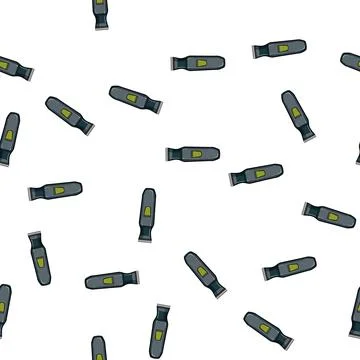 Pattern machine hair clipper cartoon vector Stock Illustration