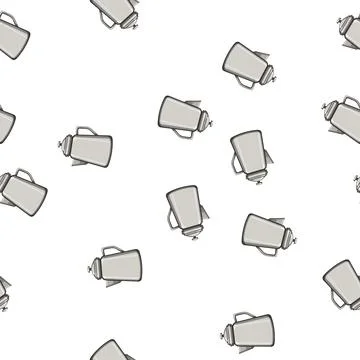 Pattern machine percolator pot coffee cartoon vector Stock Illustration