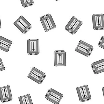 Pattern machine toaster bread cartoon vector Stock Illustration