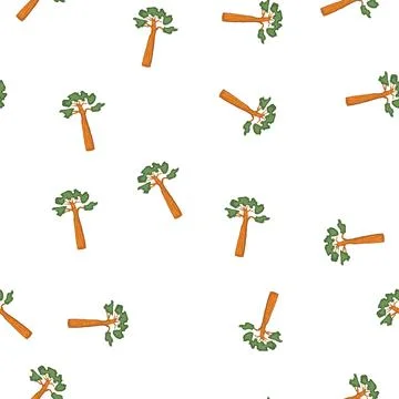 Pattern madagascar baobab tree cartoon vector Stock-Illustration