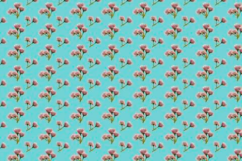 Pattern made with love concept with flowers Stock Illustration