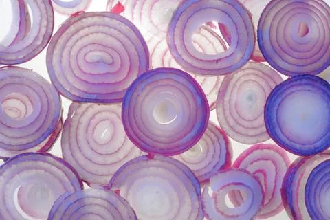 A pattern made of red onion Stock Photos