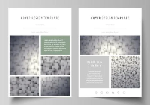 Pattern made from squares, gray background in geometrical style. Simple textu Stock Illustration