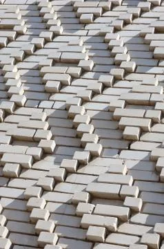 A pattern made of white bricks in the form of diamond shapes. Decoration of t 写真素材