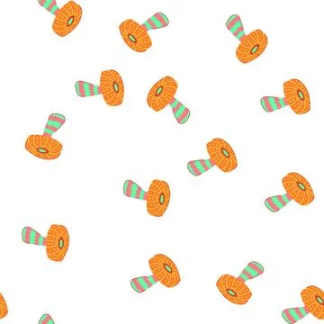 Pattern magic trippy mushroom cartoon vector Stock Illustration