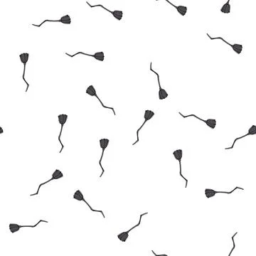 Pattern magic witch broom cartoon vector Stock Illustration