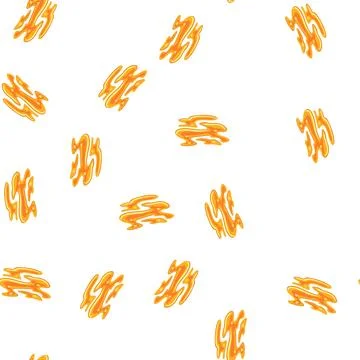 Pattern magma lava puddle cartoon vector イラスト素材
