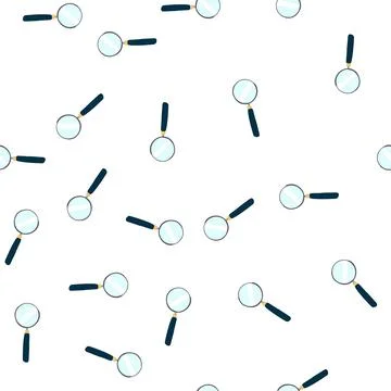 Pattern magnifying glass representing search investigation and discovery Illustrazione stock