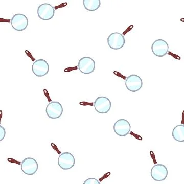 Pattern magnifying glass showing search and analysis concept 库存插图