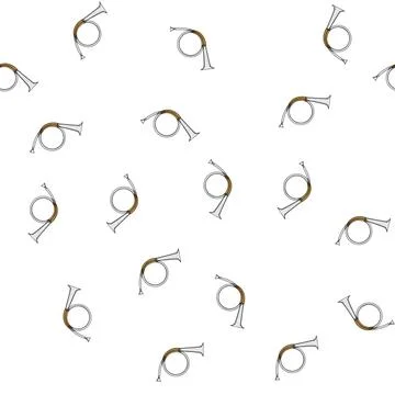 Pattern mail post horn cartoon vector Stock Illustration