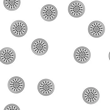Pattern maintenance drain cover cartoon vector Stock Illustration