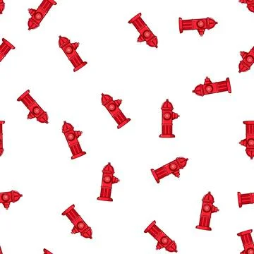 Pattern maintenance fire hydrant cartoon vector Illustrazione stock