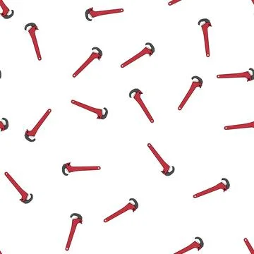 Pattern maintenance pipe wrench cartoon vector Stock Illustration