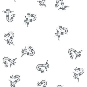 Pattern maintenance waste drain trap cartoon vector Stock Illustration