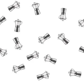 Pattern maker moka pot coffee cartoon vector Stock Illustration