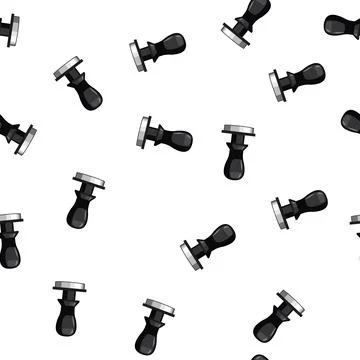 Pattern maker tamper coffee cartoon vector Stock Illustration