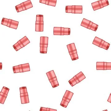 Pattern makeup blush compact cartoon vector Illustrazione stock