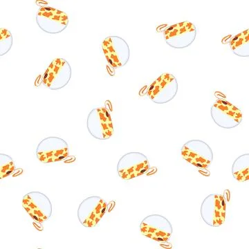 Pattern makeup cosmetic pouch cartoon vector イラスト素材