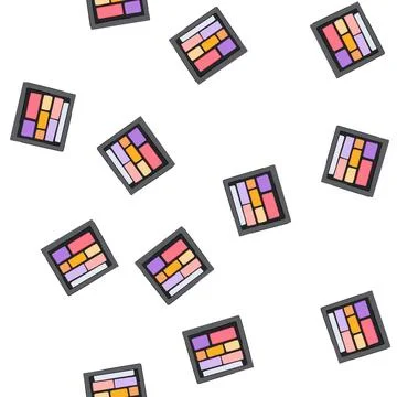 Pattern makeup eyeshadow face cartoon vector Stock Illustration