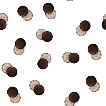 Pattern makeup powder cosmetic cartoon vector Stock Illustration