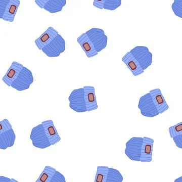 Pattern male winter hat man cartoon vector 库存插图