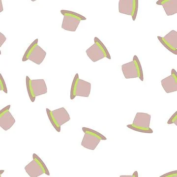 Pattern man cylinder hat cartoon vector Stock Illustration