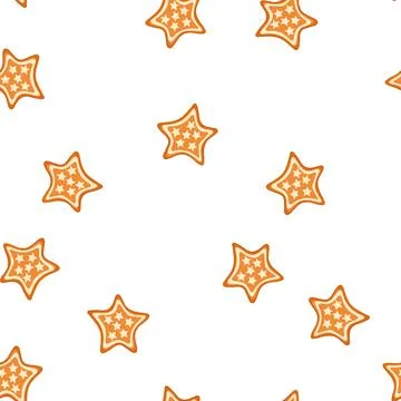 Pattern man gingerbread cartoon vector Stock Illustration