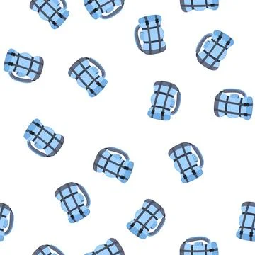 Pattern man hiking backpack cartoon vector Stockillustratie
