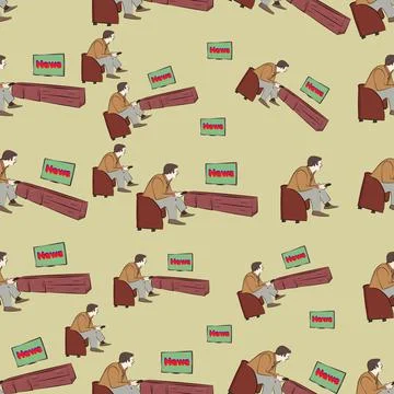 Pattern man Stock Illustration