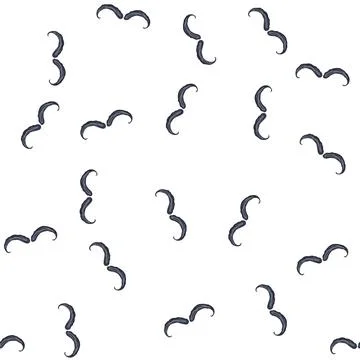 Pattern man moustaches cartoon vector Stock Illustration