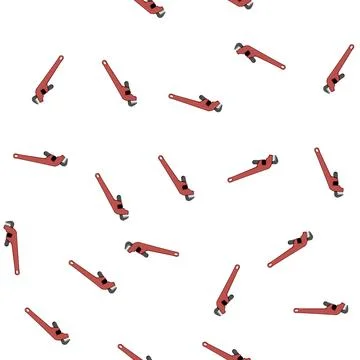 Pattern man pipe wrench cartoon vector Stock Illustration