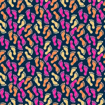 Pattern with man tracks Stock Illustration