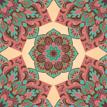 Pattern of mandalas. Stock Illustration