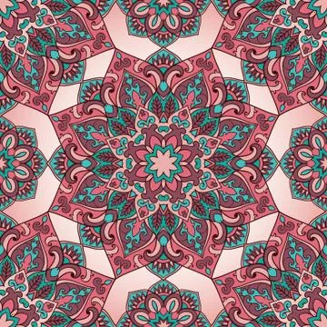 Pattern of mandalas. Stock Illustration